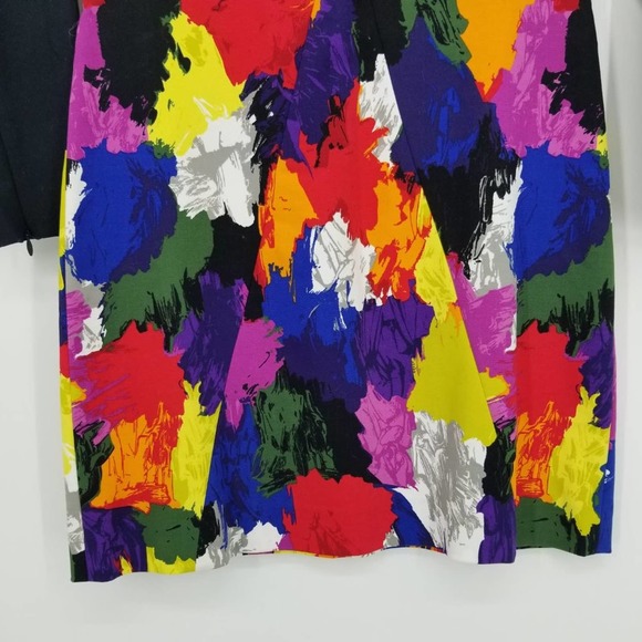 Kate Spade Saturday Color Splash Mini Sheath Dress 4 Cotton Abstract Art to Wear - Picture 6 of 9